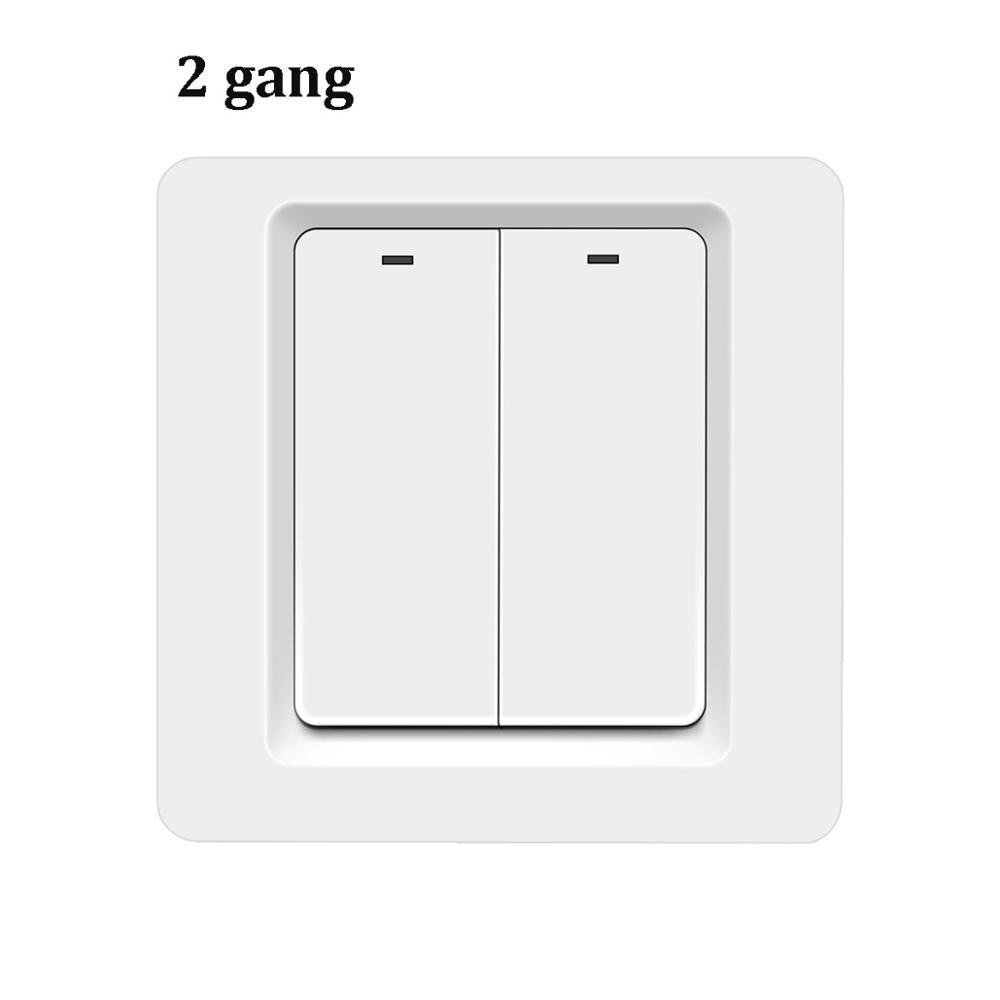 1/2/4 stk smart home gadgets smart lampe switch apple homekit wifi vægafbryder trådløs fjernbetjening siri stemmestyring eu: 2 bande / 2 stk