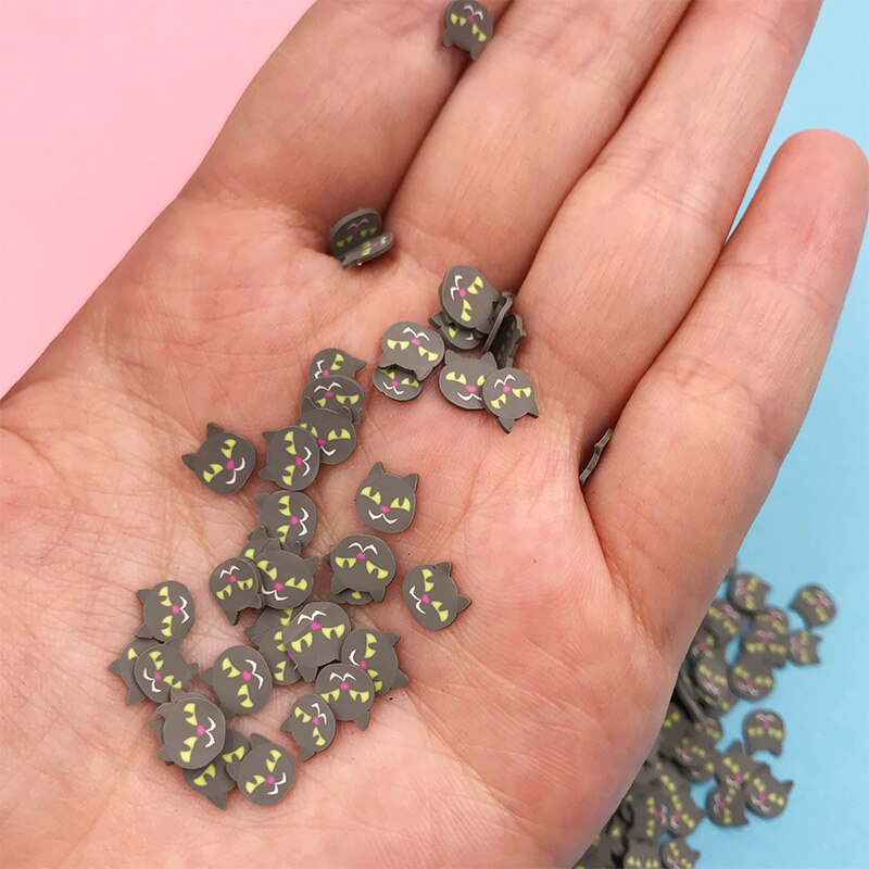 Rociadores de arcilla polimérica Kawaii para manualidades, Material de relleno de barro de cristal, decoración de uñas, 5mm, 100 g/lote