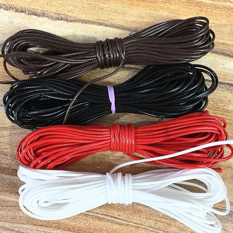 0.5-2.5mm Black Waxed Cord Waxed Thread Cord String Strap Necklace Rope Bead DIY Jewelry Making for Shamballa Bracelet