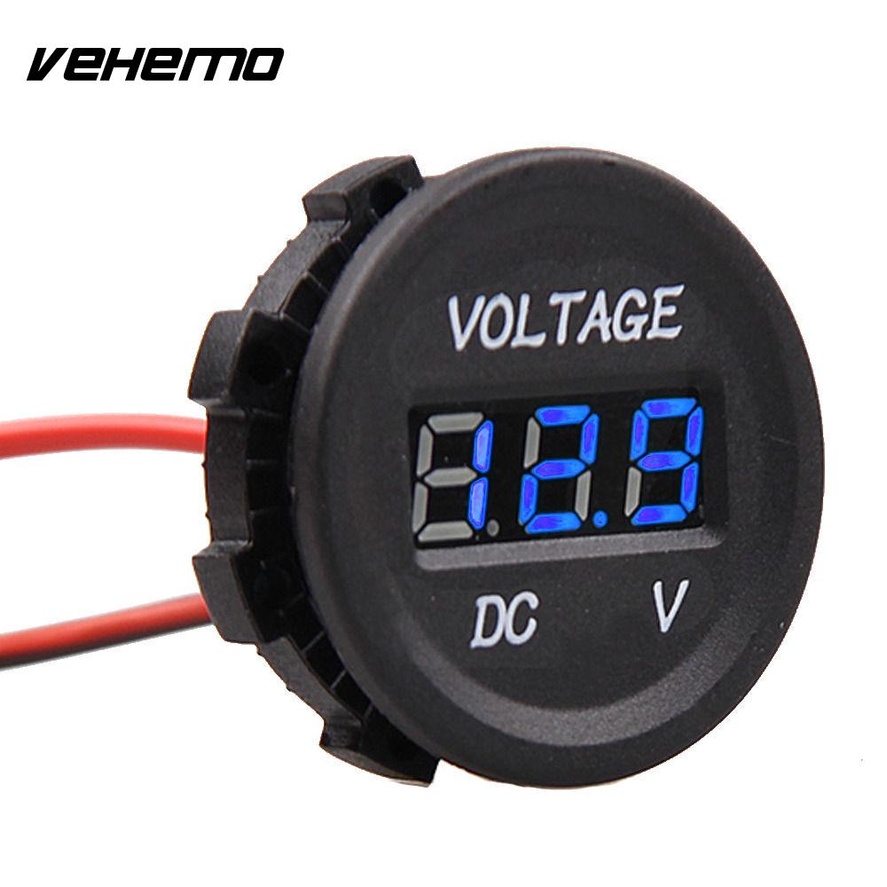 Dc12v-24v led panel digital spänning volt mätare display voltmeter bil motorcykel