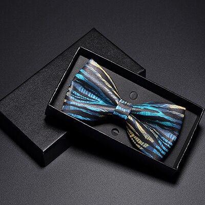 Jemygins originale bowtie trykt pu syntetisk læder håndlavet bow tie box sæt til unge mænd bryllupsfest butterfly: 1
