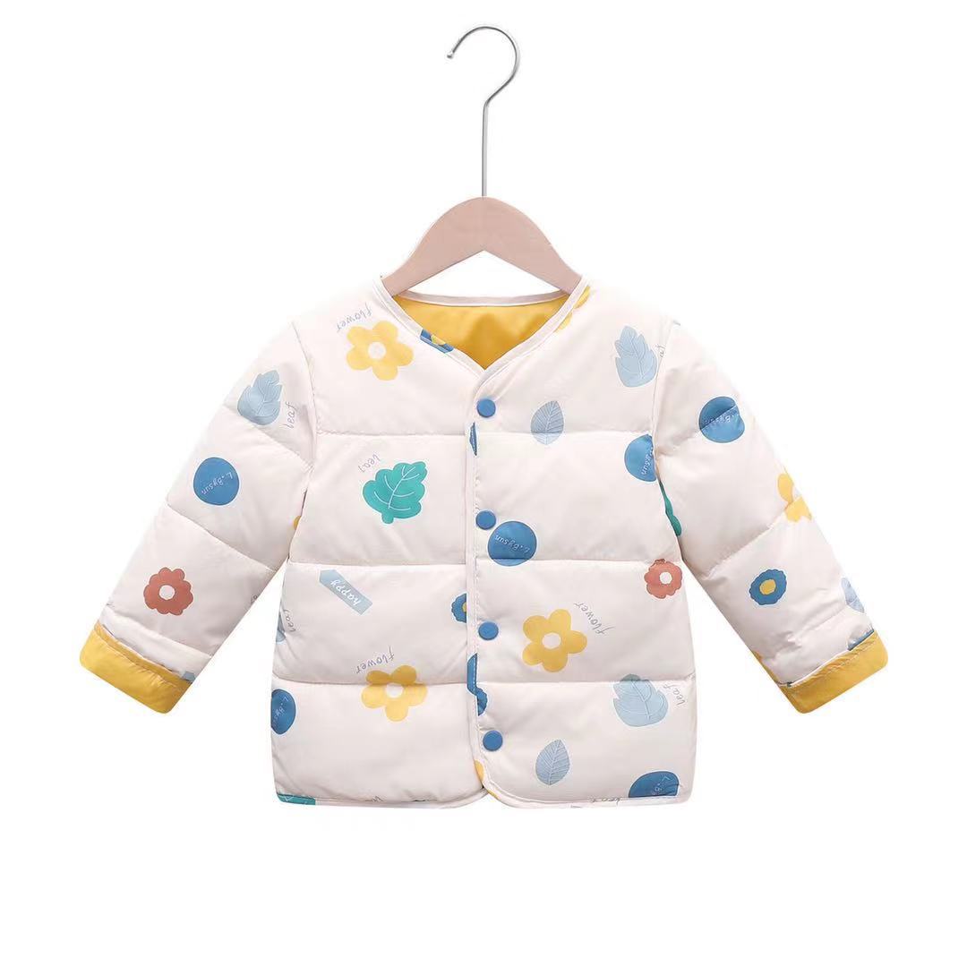 2022 herbst Winter Weiße Ente Unten Wärme Mantel Kleinkind Mädchen Jungen Winter Kleidung Kinder Baby Unten Liner Dünne Weste jacke: white down coat / 70-85cm size 90