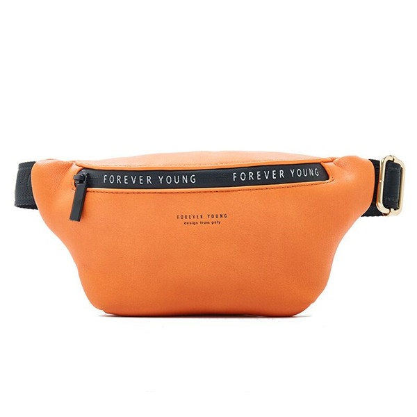 Vento Marea Frauen Taille Tasche Leder Männer fanny Packungen Gelb Mädchen Gürtel Brust Tasche Kissen Kleine Weibliche Reise beutel: Orange Gürtel Tasche