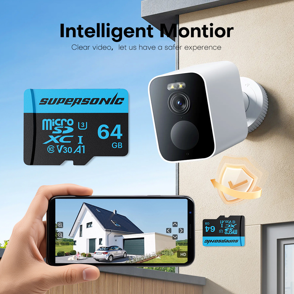 Supersonic micro sd card  c10 32gb 64gb 128gb 256gb u3 4k high speed cartao de memoria flash memory tf mecard  c10