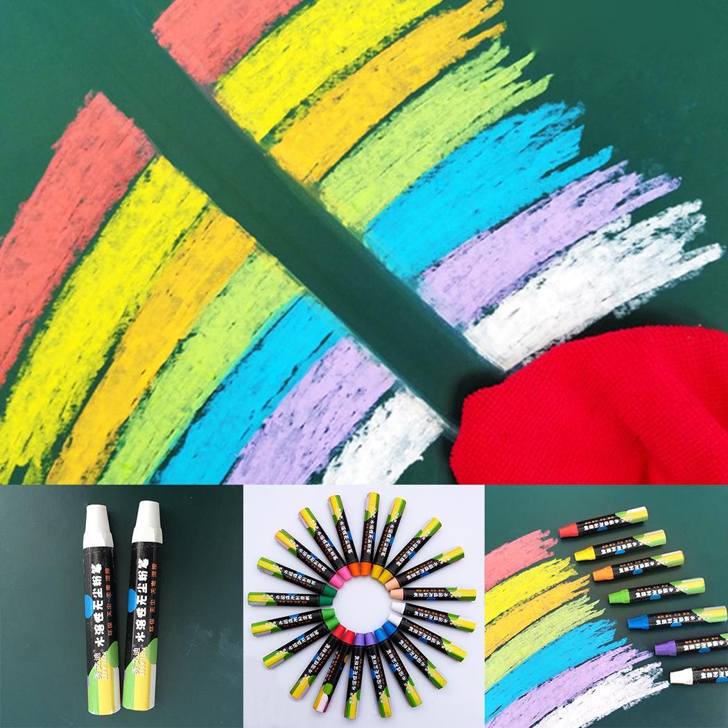 Dust-free Water-based Chalk Non-Toxic Chalk for School Kindergarten Home White, Multicolor