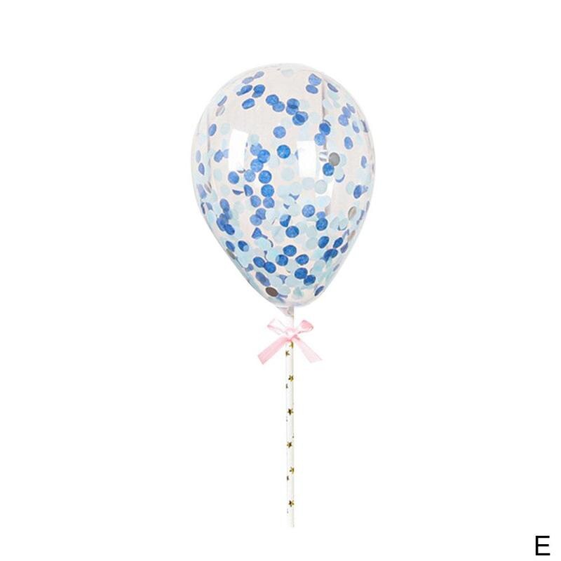 Globo de confeti de oro rosa de 5 pulgadas, decoración artesanal de cumpleaños y boda, Mini globos de lentejuelas de látex, decoración para hornear: E