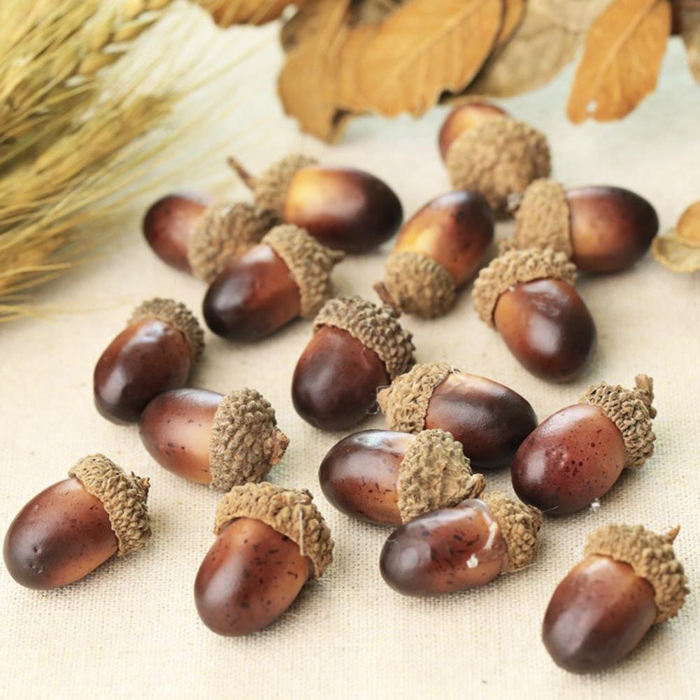 Kerst Decoratie Schuim Pine Cone 20pcs 3cm Mini Kunstmatige Fruit Eikels Bessen Bruiloft Kerstboom Decor Kerst Voelde