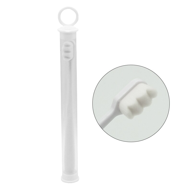 Ultrafint blødt hår miljøvenlig tandbørste bærbar rejsetandbørste med boks blød fiber nano-tandbørste mundhygiejnepleje: 02