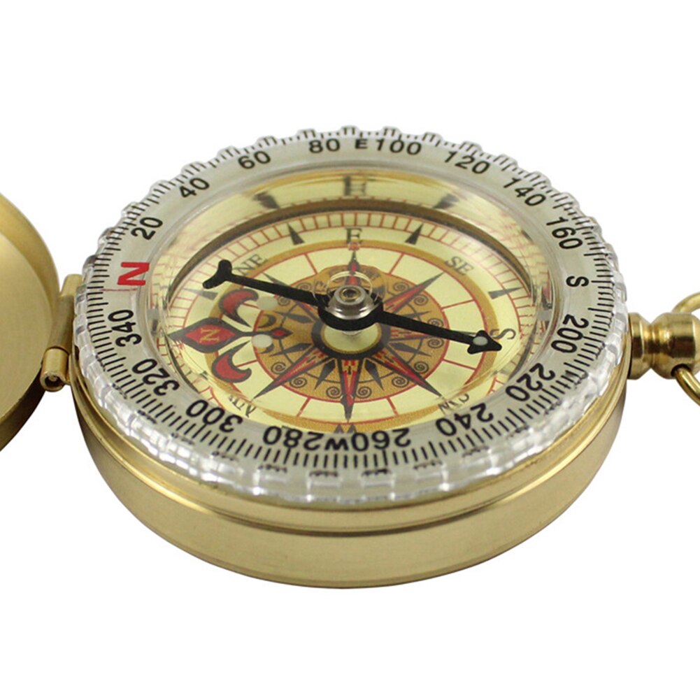 Retro Lichtgevende Messing Zakhorloge Outdoor Camping Wandelen Navigatie Kompas Outdoor Sport Accessoires