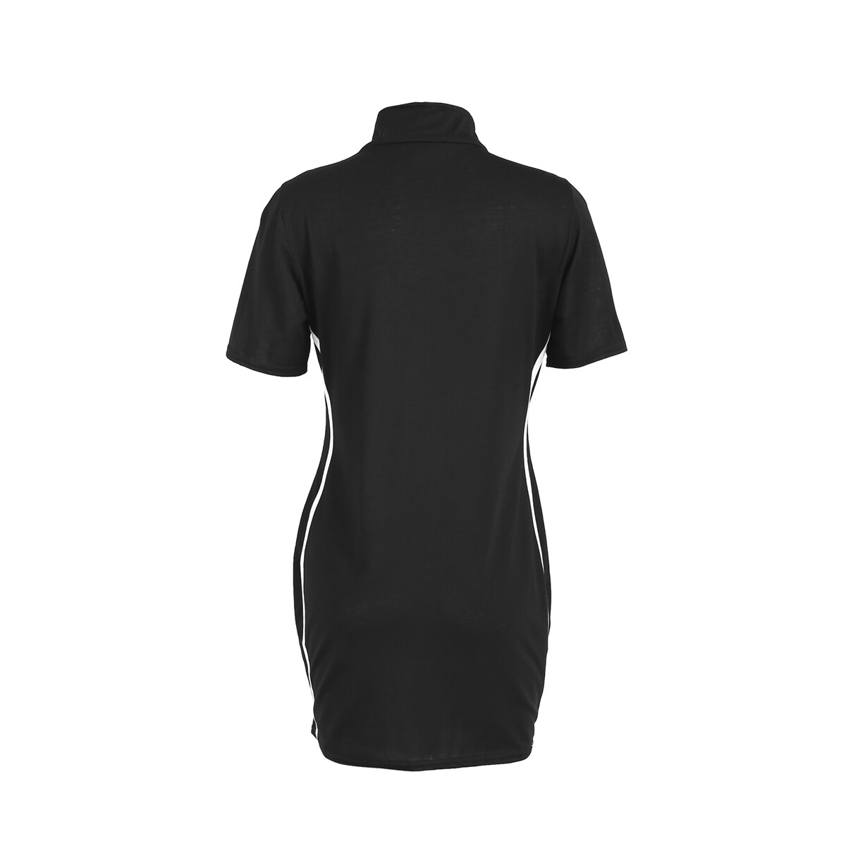 De Tennis Jurk Zomer Dames Sport Leisure Mouw U-Vormige Kant Streep Rits Sportkleding Tennis Jurk Pak