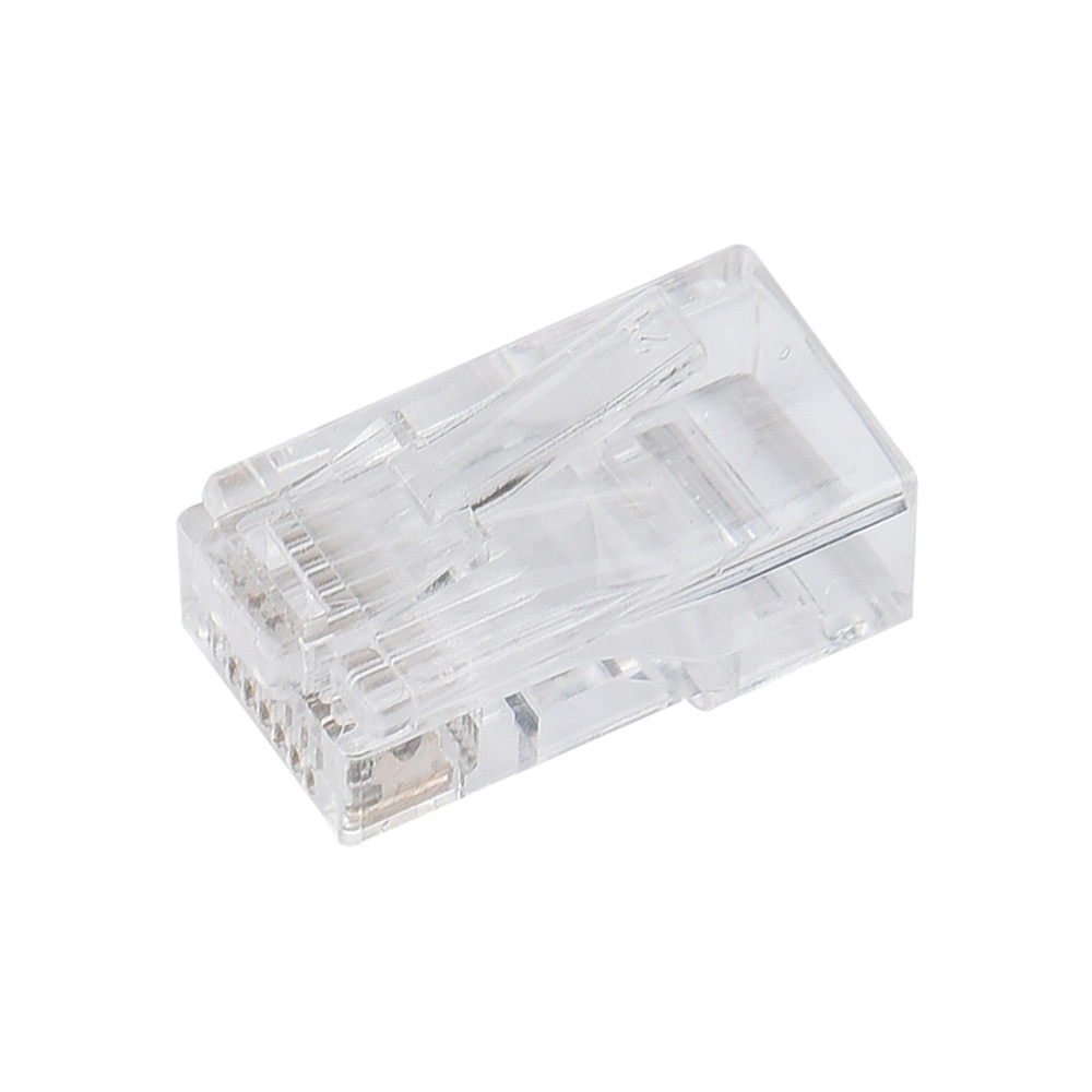 20PCS Cat5 Cat5e Network Connector rj45 Metal Cable Modular Plug Terminals Ultra Flexible Cable Pass Through Rg45 Connector