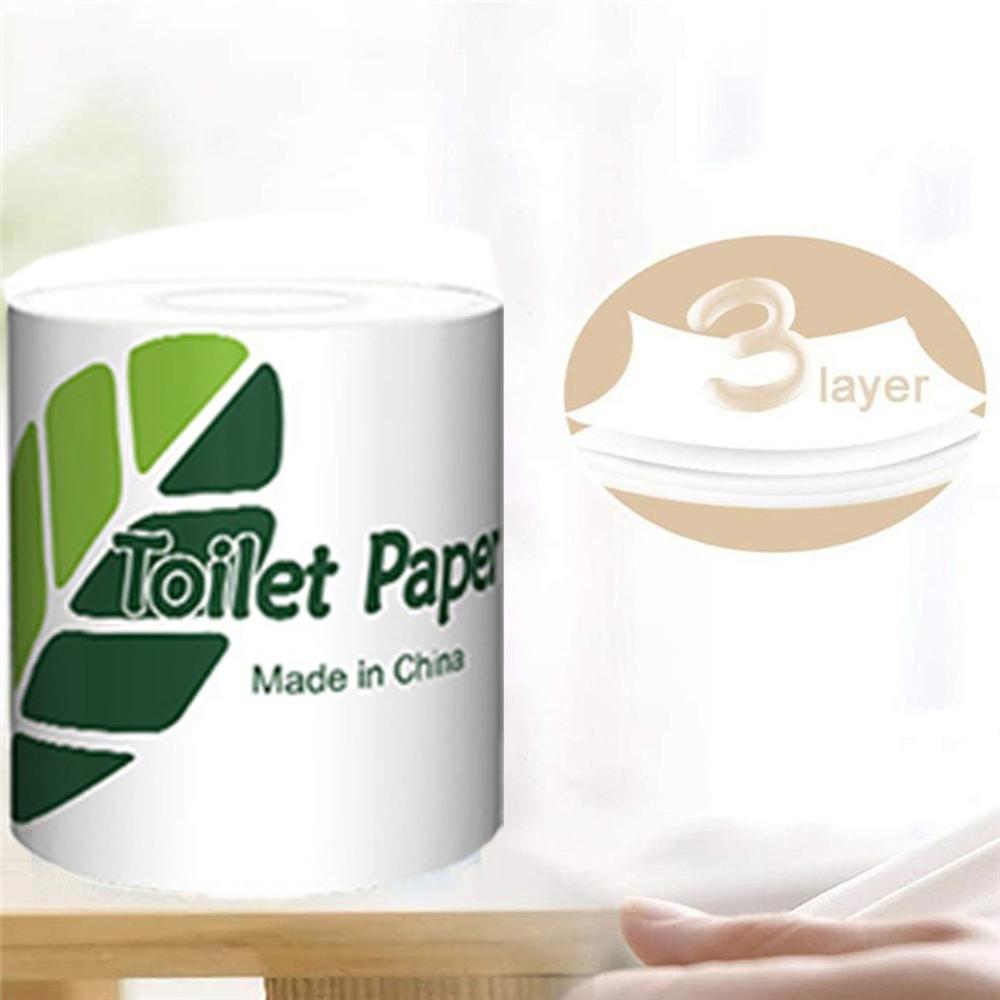 Silkepapir rulle husholdningsrulle toiletpapir naturlig papirmasse rulle papir bærbart toiletpapir praktisk