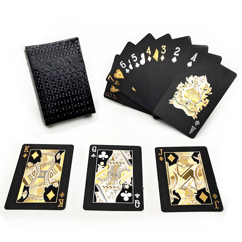 Texas Holdem 100% Waterdichte Plastic Speelkaart Game Black Poker Kaarten Dull Poolse Poker Star Board Game Blackjack Team Games