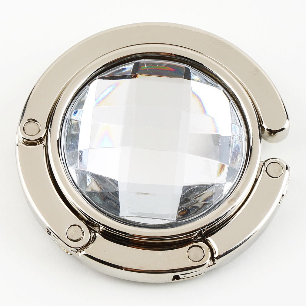 Przenośny składany składany kryształowy, ze stopu, na torebkę hak na torebki wieszak na uchwyt na torebkę