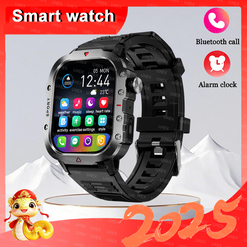 Nowy prezent niespodzianka latarka Smartwatch baron 2.01 "HD bezprzewodowy lokalizator zdrowia niestandardowe zdjęcie zegarki z trajektorią ruchu 2025: czarny