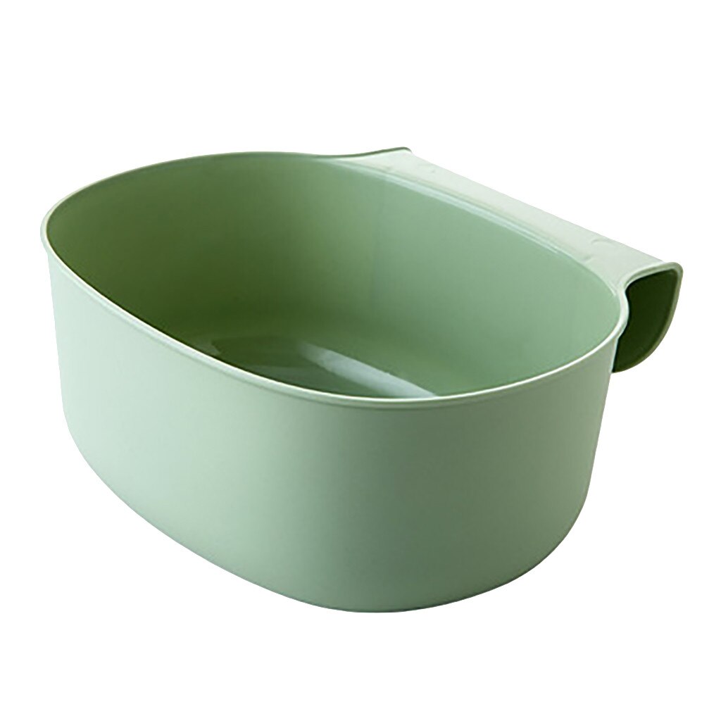 1Pc Küche Schrank Tür Kunststoff Korb Hängen Abfalleimer Behälter Müll Schüssel Kasten Schreibtisch Lagerung Mülleimer Lagerung Halfter: Grün