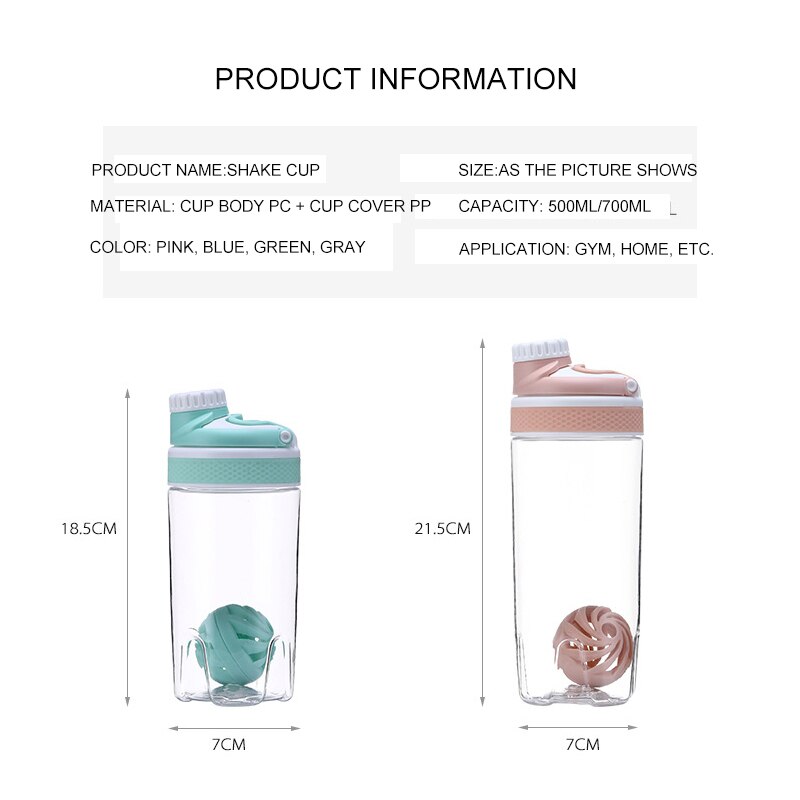 700/500Ml Plastic Shaker Bottle Shaker Protein Sports Shaker Drink Protain Shaker Sport Shaker Bottle