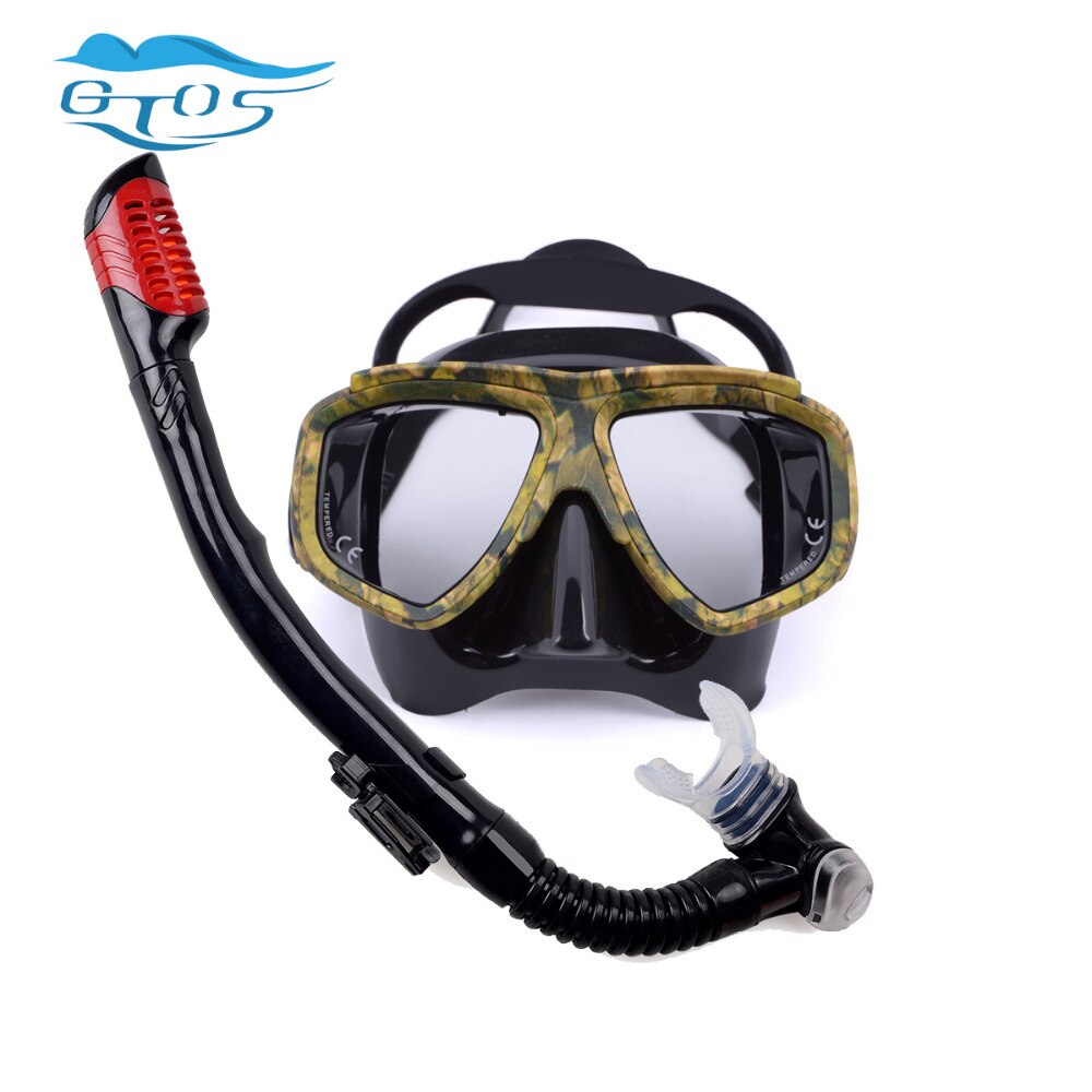 Diving mask snorkel Set scuba equipment kit dive snorkeling kits Tempered glass