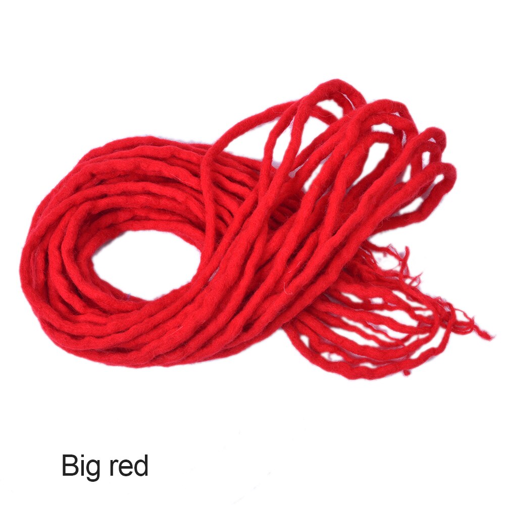 Syntetiske dreadlocks hæklet hår blødt uld dread locs håndlavet fletning hårextensions til afro kvinder mænd hiphop stil