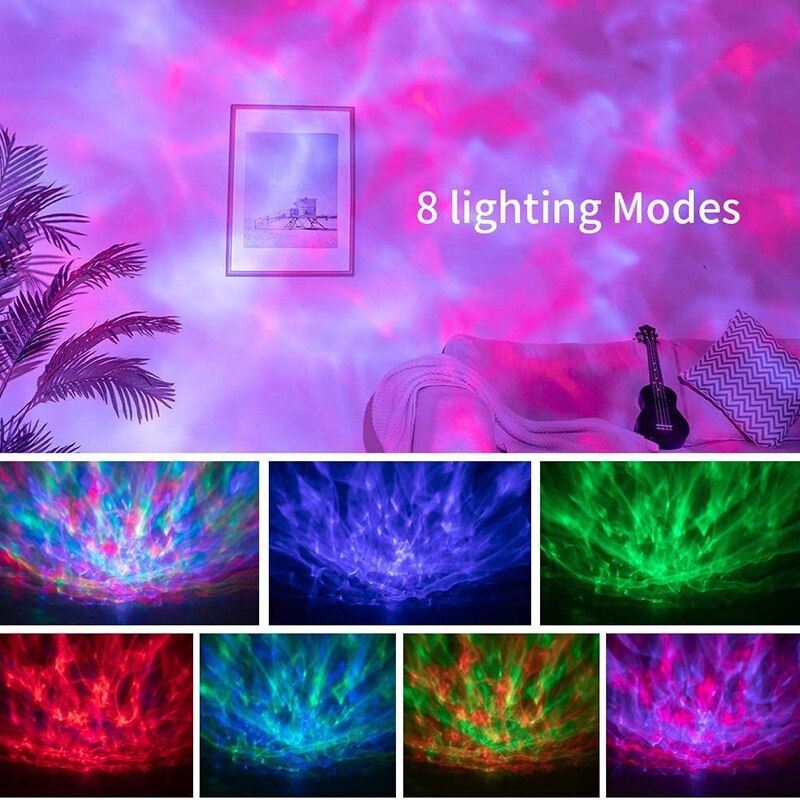 Star Projector, Galaxy Projector Ocean Wave Ceiling Night Light, Changing Music Player Skylight Projector, Black