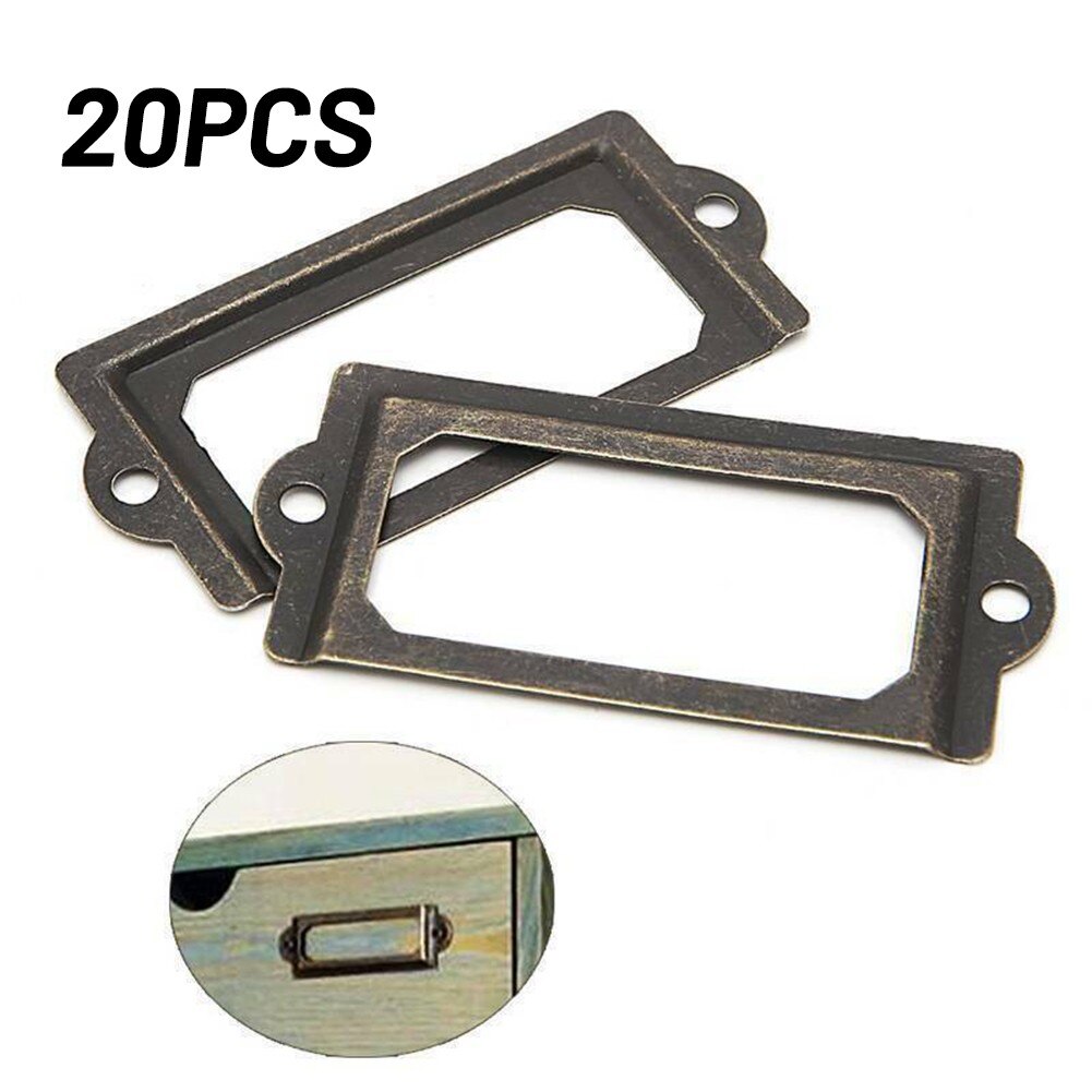 20Pcs 33*70Mm Kast Label Tag Sieraden Doos Kast Lade Frames Bestand Kaarthouder Bestand Lade Tags