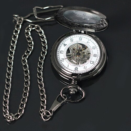 Unisex Vintage Arabische Cijfers Retro Stijl Bronzen Mechanische Pockets Horloge Romeinse Cijfers Quartz Ketting Zakken