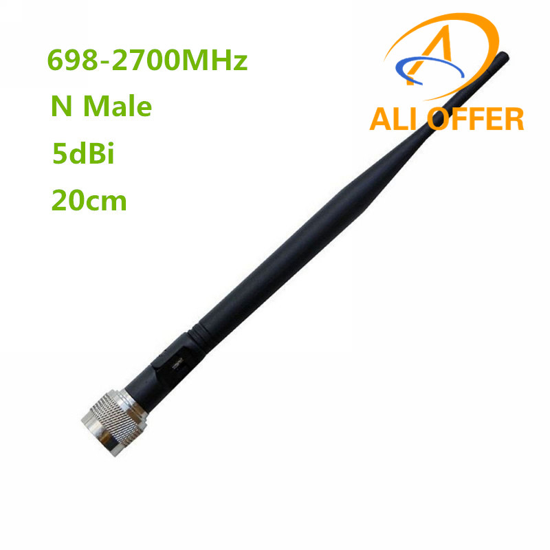 5 dbi 4g piske antenne 698-2700 mhz fuldbånds gummiantenne til 700/800/900/1800/1900/2100/2600/2700 mhz gsm 3g 4g lte repeater