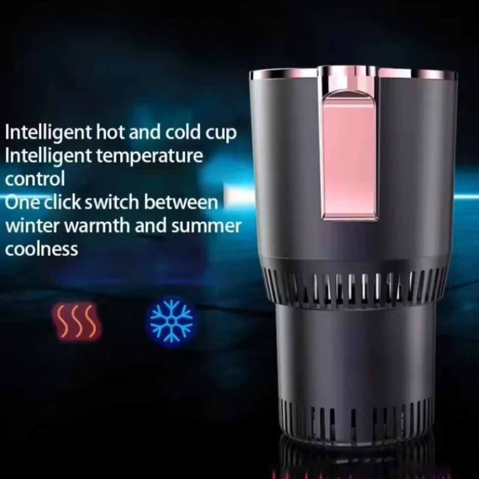 Intelligenter heißer und kalter Getränkehalter, 2-in-1, intelligente Kühlung, Heizung, Auto-Getränkehalter, Mini-Auto-Kühlschrank, Büro, Kühlung und Heizung
