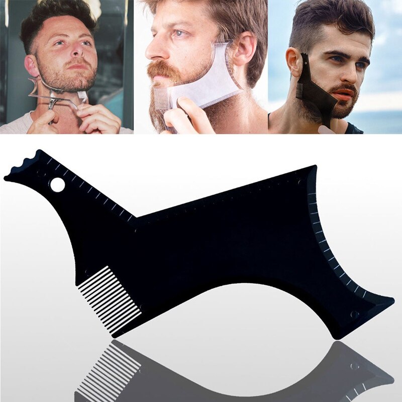 Peigne noir pour hommes, outil de beauté pour les cheveux, modelage de la barbe, modèles de coupe