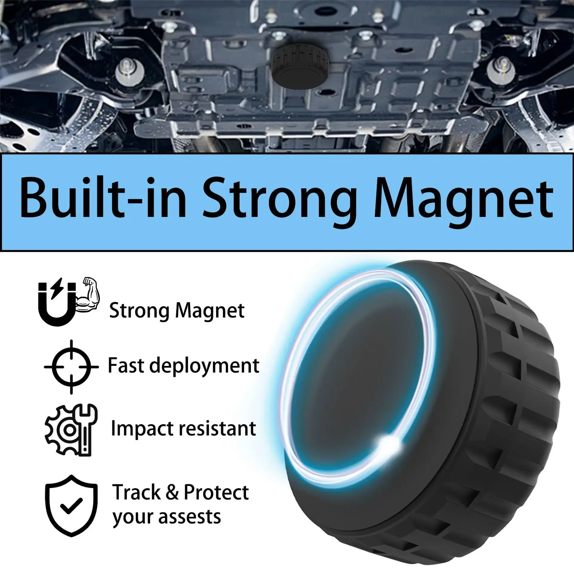 Per Apple AirTag Custodia magnetica Custodia protettiva impermeabile con supporto adesivo Accessori portachiavi anti-smarrimento