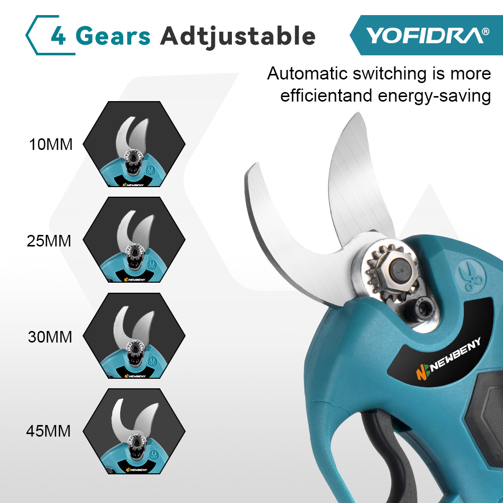 Makita – sécateur électrique sans balais, 45mm, 4 vitesses, sans fil, portable, pour verger, arbustes, Branches d'arbre, batterie 18V