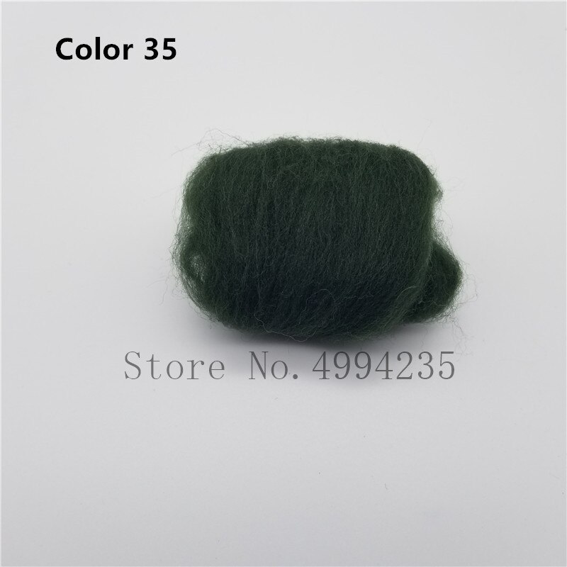 Gör-det-själv nål ull fiber roving tova hand spinning gör det själv shiba docka handarbete rå ull filt kit bollar paket hantverk filt tillbehör: Färg 5