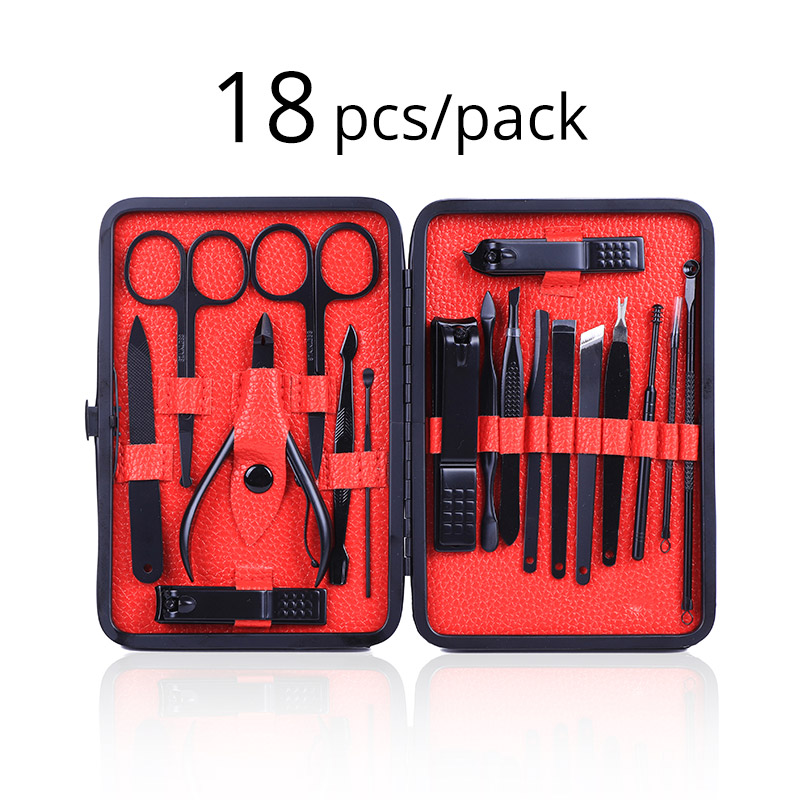 Nunify Pedicure Set 7/10/15/18 Stks/set Roestvrij Staal Nagelknipper Schaar Set Kits manicure Pedicure Care Set