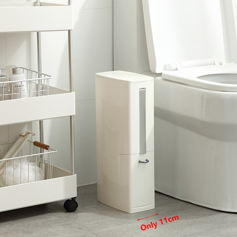 Schmale Papierkorb Schlecht können mit Wc Pinsel Müll Tasche Halfter Abfall Hause Kunststoff Müll Mülleimer 3 in 1