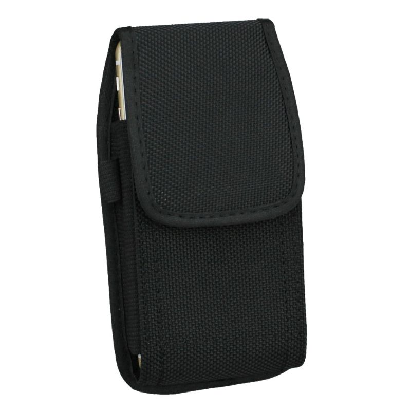 Ledig nylon mobiltelefon midjeväska med krokögla hölster mobiltelefon fodral till iphone samsung xiaomi huawei tillbehör