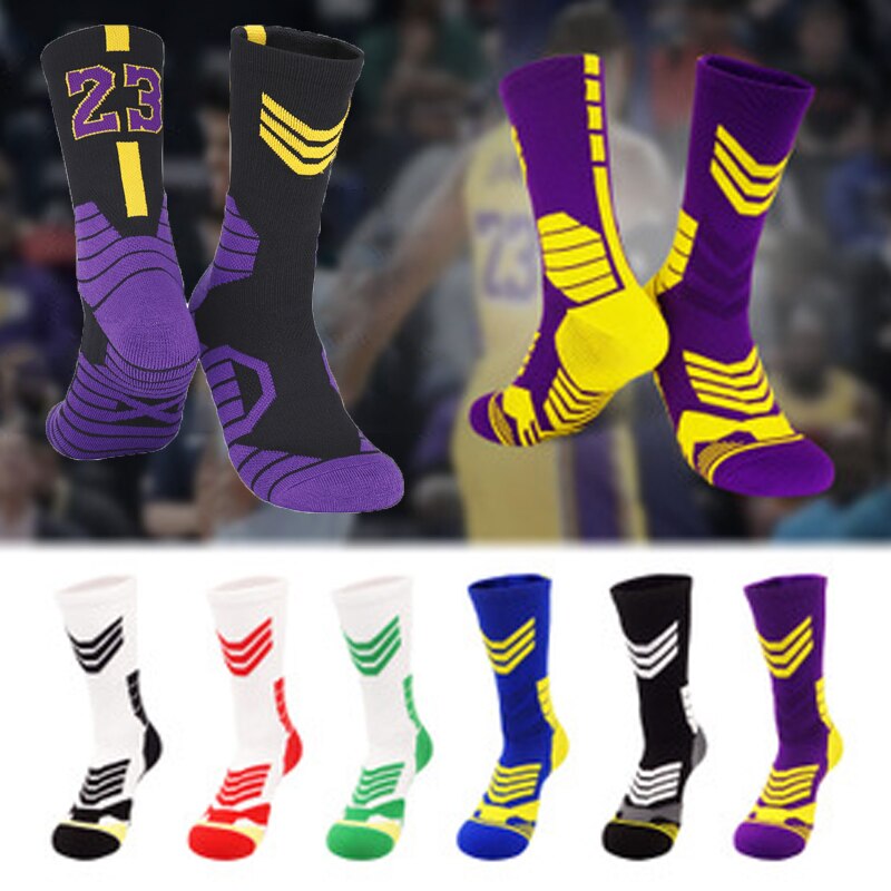 Basketbal Speler Dikke Sport Crew Handdoek Sokken Digitale Volwassen Kinderen Dikke Bodem Sport Sokken Antislip Basketbal Sokken