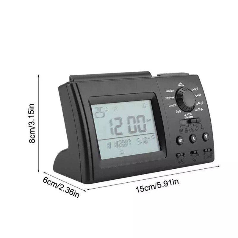 Automatic Digital Clock Prayer Alarm Islamic Azan Muslim Prayer Alarm Clock LED Display Home Church Alarm Clock Decor