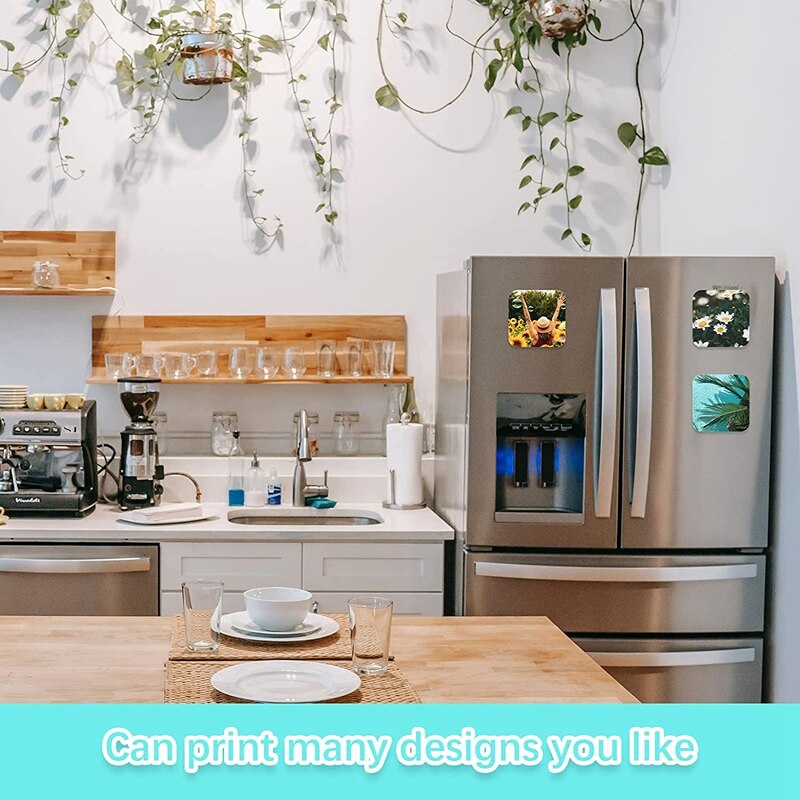 Sublimation Blank Refrigerator Magnets For Kitchen Office Calendar Decorative Square Fridge Magnet (24 Pcs)