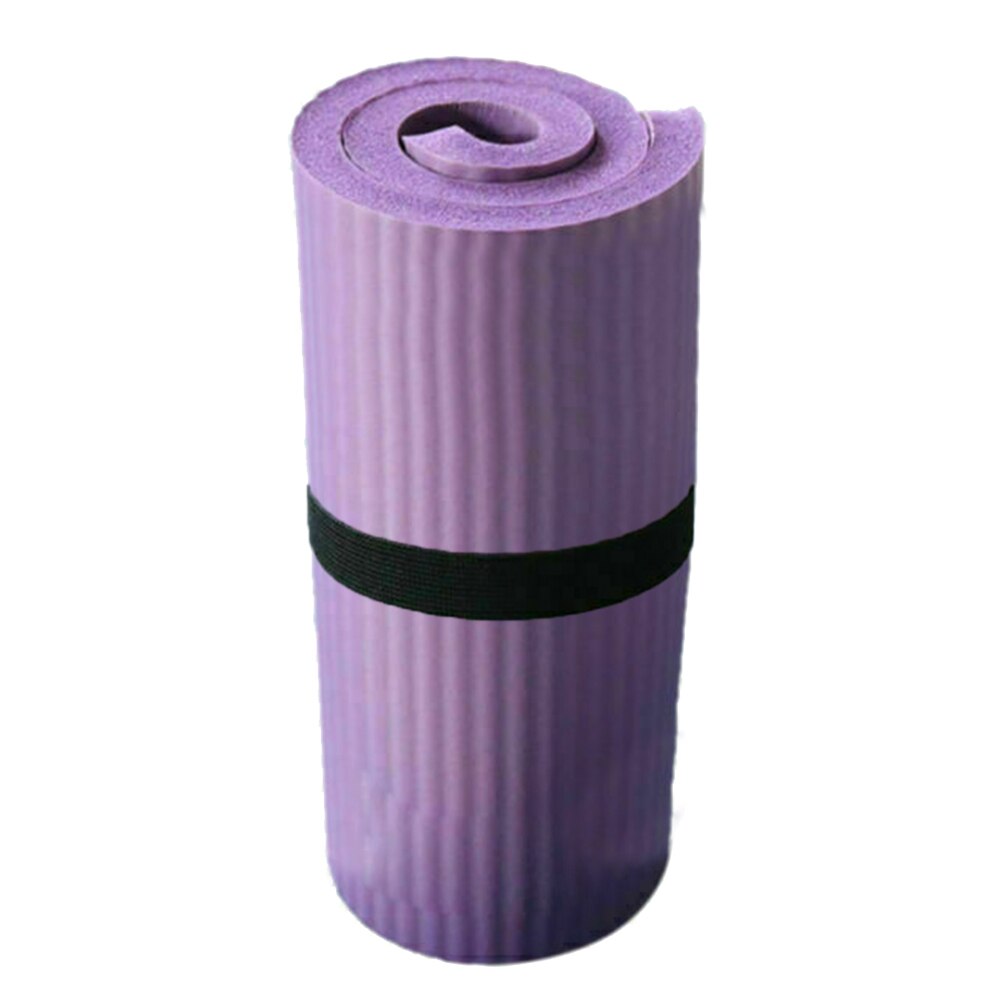 Yoga pilates matta tjock träning gym halkfri träning 15mm fitness mattor  b99: Lila
