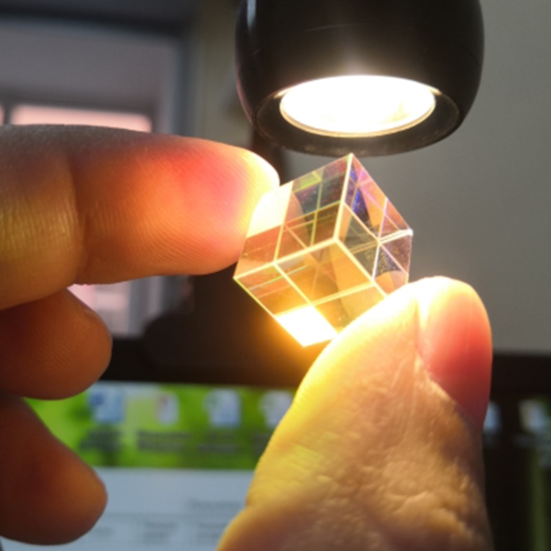 20*20*20Mm Optische Prisma Regenboog Cube Glas Beam Splitting Prisma Optische Experiment Instrument Kinderen Kerstcadeaus