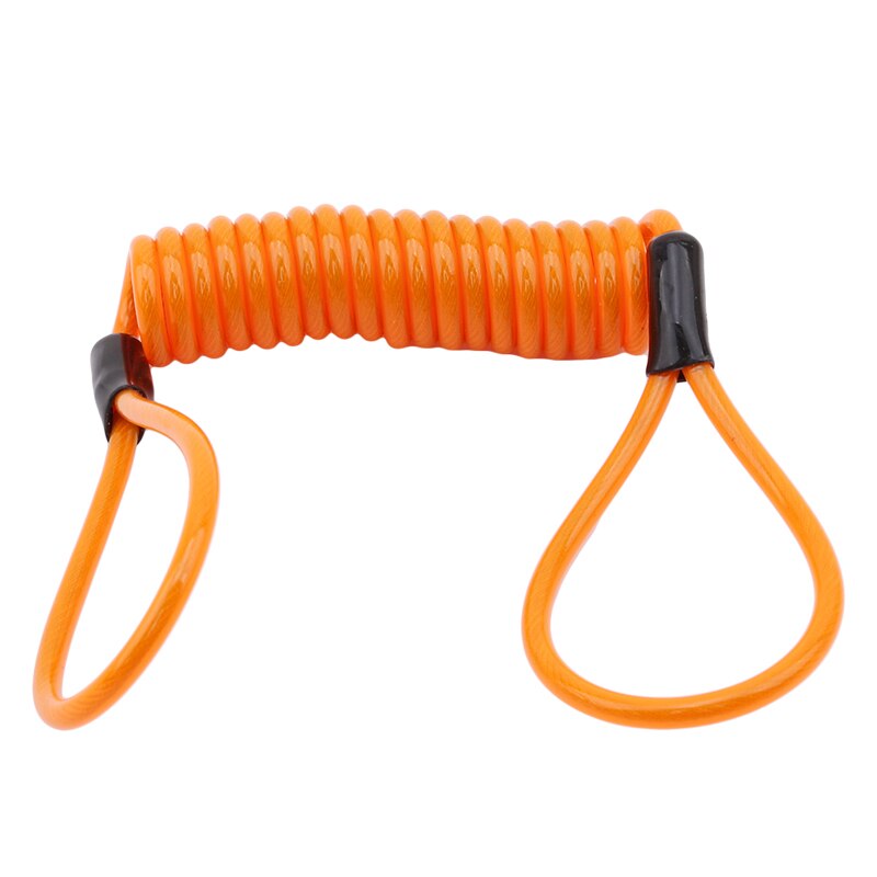 Stretch length 120cm icycle Lock Reminder Elastic Rope Anti Theft Bike Motorcycle Scooter Spring Cable Wire 4 color: orange