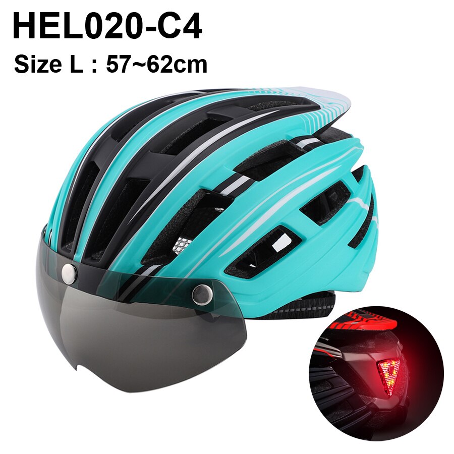 Electric Scooter Helmet With LED Rear Light Adult Cycling Helmet For MTB Road Bike Bicycle Ski Downhill Skateboard Night Riding: HEL020 C4
