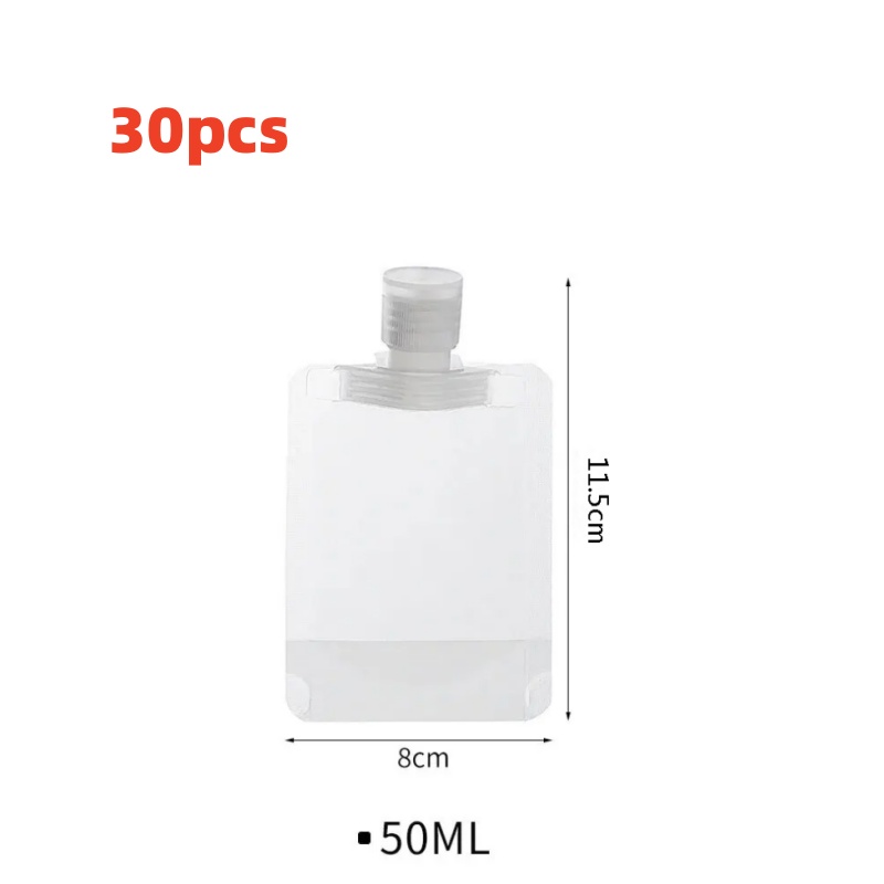 Sous-paquet de voyage épais 30/50/100ML, 10 pièces, Lotion cosmétique, Gel douche, shampoing, nettoyant pour le visage Portable: MULTI