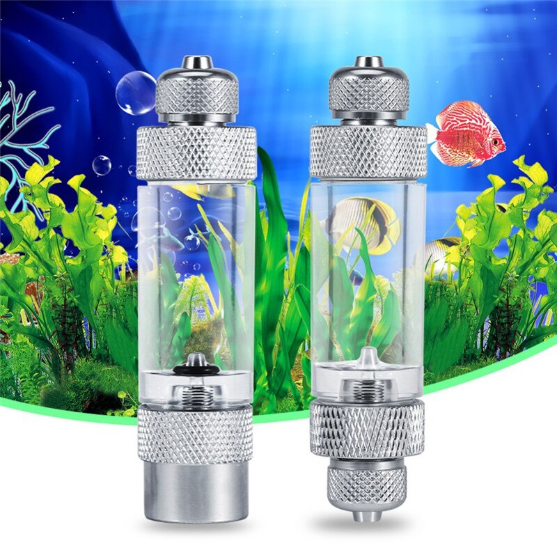 Compteur de CO2 d&#39;aquarium en alliage d&#39;aluminium, dispositif de mesure du dioxyde de carbone sans retour de bulles de CO2 à une ou deux têtes