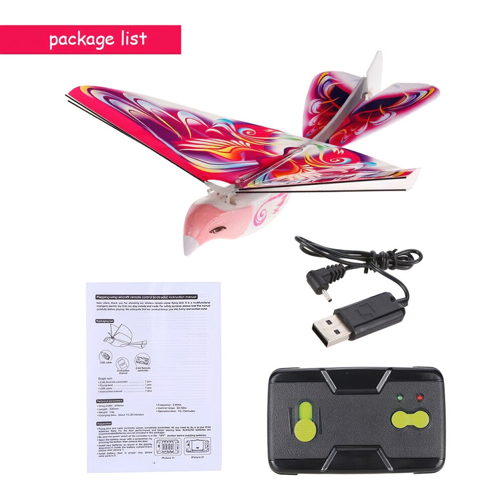 TECHBOY 9808 RC Bird with 2.4GHz Remote Controller Authentic E-Bird Butterfly Flying Bird RC Toys