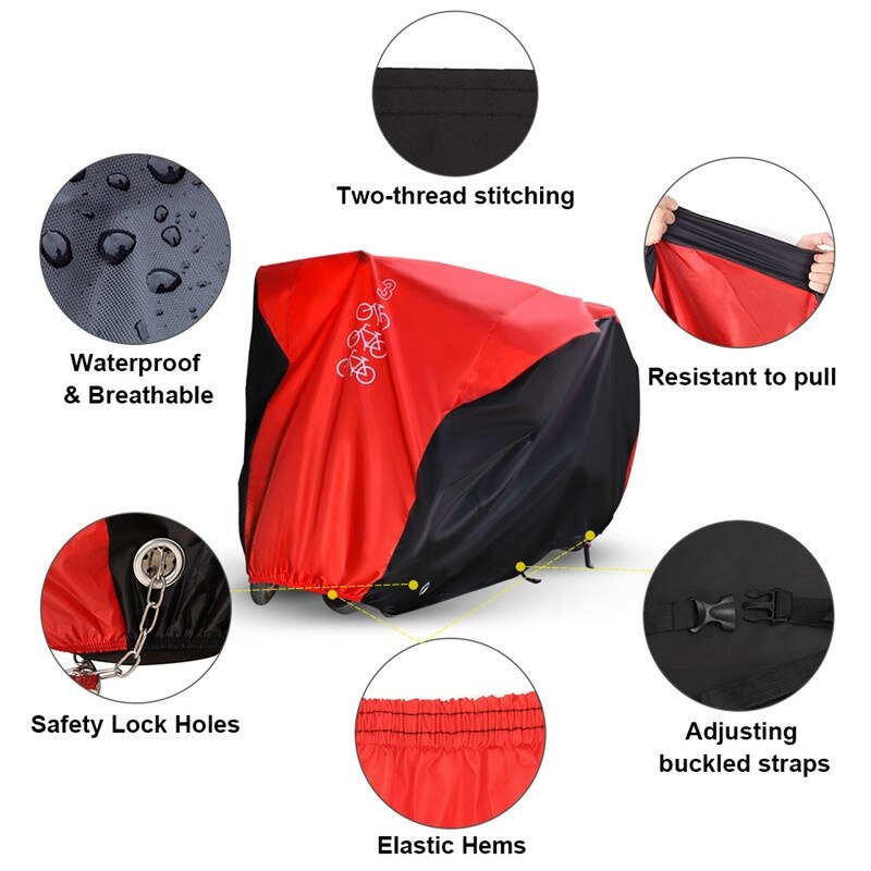 190T Water Proof Outdoor Indoor Protector Vehicle Dirt Bike Bicycle Cover 1 2 3 Dust Sun UV protector D40