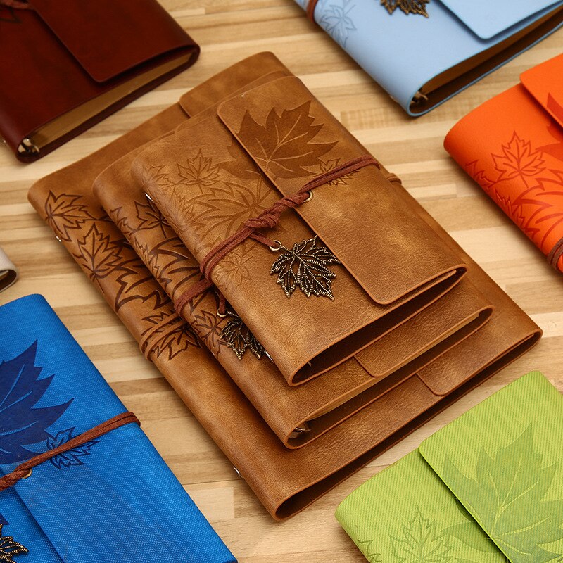 Carnet de voyage Vintage en cuir PU A5 A6 A7, carnet de notes Kraft vierge, carnet de croquis, Journal intime, papeterie fournitures scolaires et de bureau