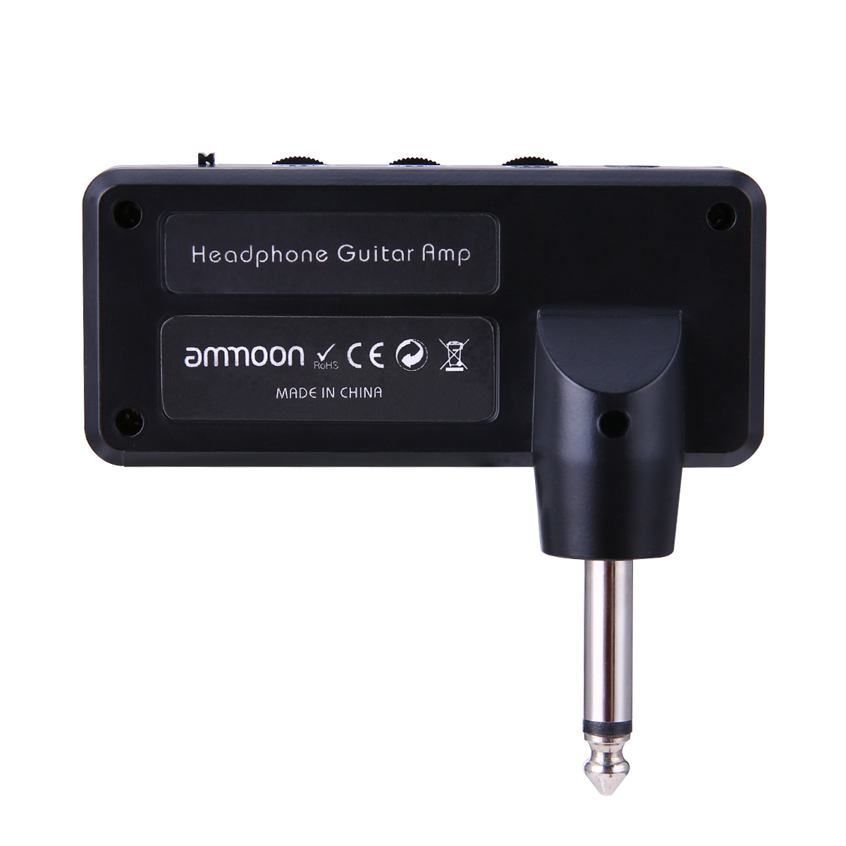 Guitar Headphone Amplifier Amp Headphone Jack &amp; Aux In with Classic Rock Distortion Effect Built-in Rechargeable Battery