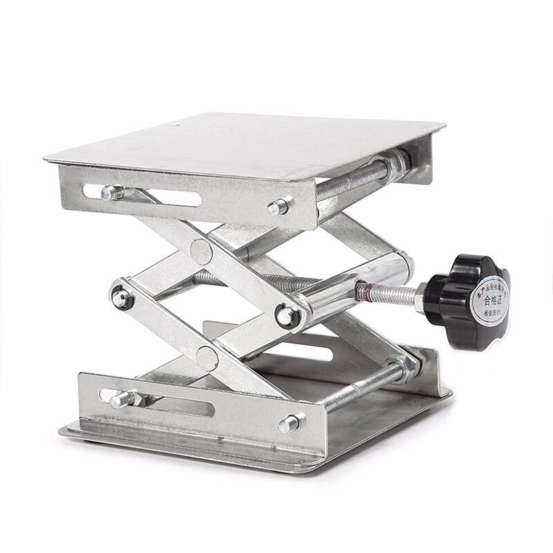 Stainless Steel Lift Table Adjustable Woodworking Lab Stand Table Rack Lifting Platform Scissor Lifter Elevator Benches 10x10cm