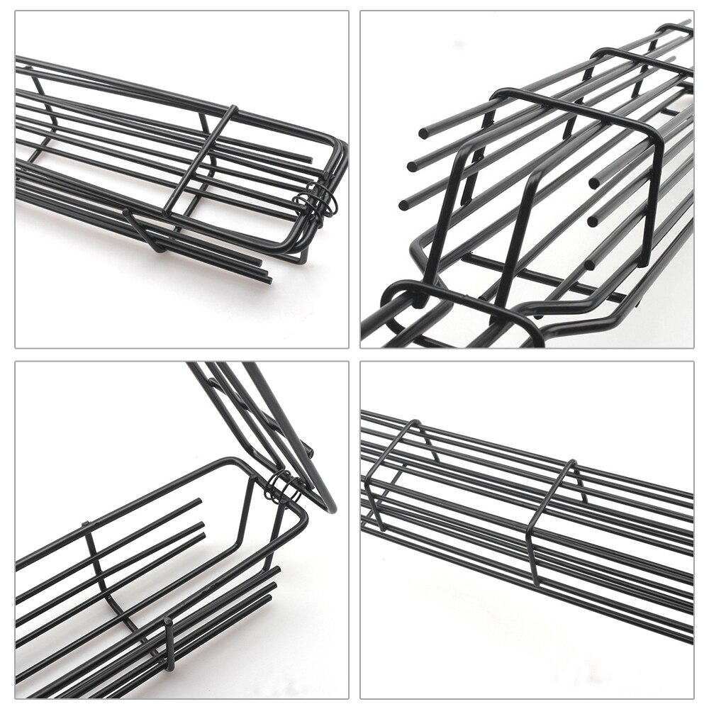 BBQ Grill Mesh Stainless Steel Barbecue Grilling Basket Portable Fish Grilling Mesh Barbecue Basket BBQ Tool Kitchen Accessories